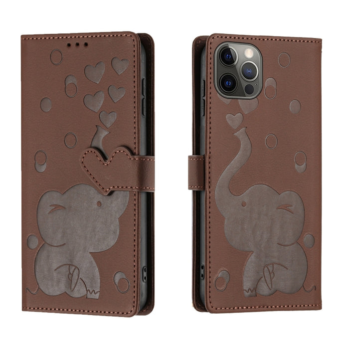 Funda de cuero para teléfono con estampado de elefante de dibujos animados, For iPhone 13, For iPhone 13 mini / 12 mini, For iPhone 12 / 12 Pro, For iPhone 12 Pro Max, For iPhone 11 Pro Max, For iPhone 11, For iPhone 11 Pro, For iPhone X / XS          ...