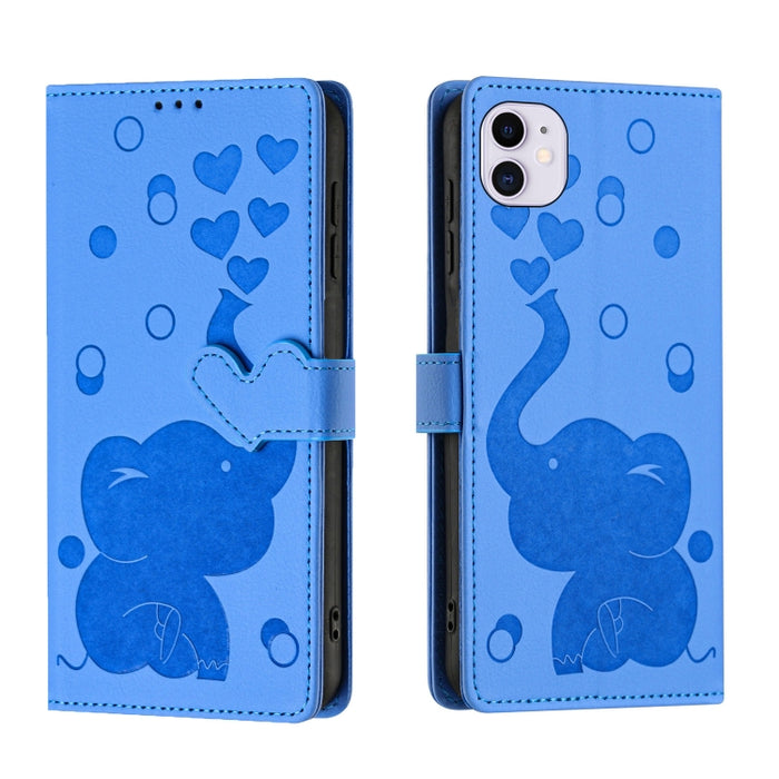 Funda de cuero para teléfono con estampado de elefante de dibujos animados, For iPhone 13, For iPhone 13 mini / 12 mini, For iPhone 12 / 12 Pro, For iPhone 12 Pro Max, For iPhone 11 Pro Max, For iPhone 11, For iPhone 11 Pro, For iPhone X / XS          ...