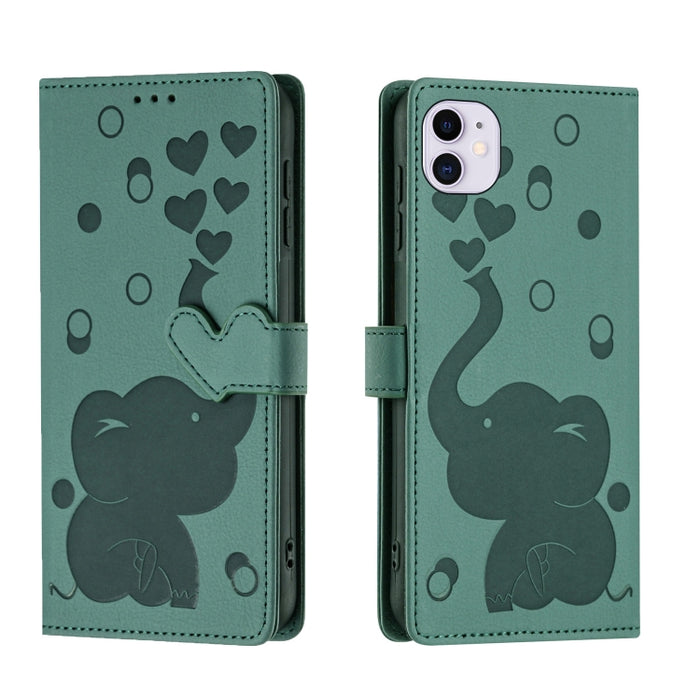 Funda de cuero para teléfono con estampado de elefante de dibujos animados, For iPhone 13, For iPhone 13 mini / 12 mini, For iPhone 12 / 12 Pro, For iPhone 12 Pro Max, For iPhone 11 Pro Max, For iPhone 11, For iPhone 11 Pro, For iPhone X / XS          ...