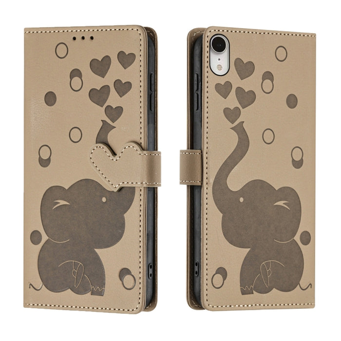 Funda de cuero para teléfono con estampado de elefante de dibujos animados, For iPhone 13, For iPhone 13 mini / 12 mini, For iPhone 12 / 12 Pro, For iPhone 12 Pro Max, For iPhone 11 Pro Max, For iPhone 11, For iPhone 11 Pro, For iPhone X / XS          ...