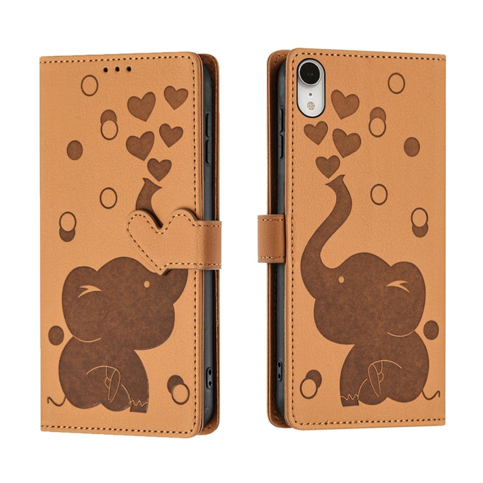 Funda de cuero para teléfono con estampado de elefante de dibujos animados, For iPhone 13, For iPhone 13 mini / 12 mini, For iPhone 12 / 12 Pro, For iPhone 12 Pro Max, For iPhone 11 Pro Max, For iPhone 11, For iPhone 11 Pro, For iPhone X / XS          ...