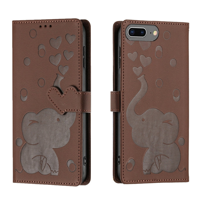 Funda de cuero para teléfono con estampado de elefante de dibujos animados, For iPhone 13, For iPhone 13 mini / 12 mini, For iPhone 12 / 12 Pro, For iPhone 12 Pro Max, For iPhone 11 Pro Max, For iPhone 11, For iPhone 11 Pro, For iPhone X / XS          ...