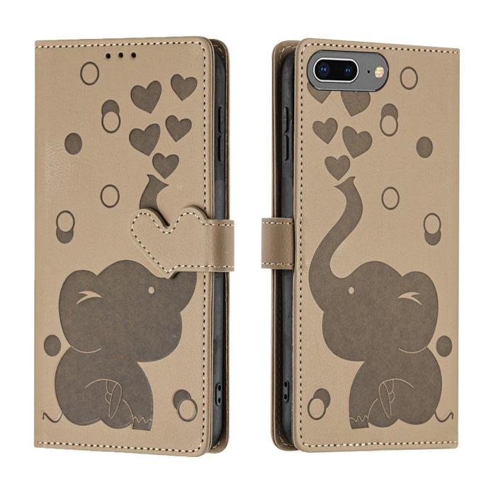 Funda de cuero para teléfono con estampado de elefante de dibujos animados, For iPhone 13, For iPhone 13 mini / 12 mini, For iPhone 12 / 12 Pro, For iPhone 12 Pro Max, For iPhone 11 Pro Max, For iPhone 11, For iPhone 11 Pro, For iPhone X / XS          ...