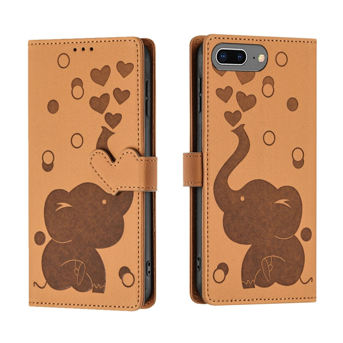 Funda de cuero para teléfono con estampado de elefante de dibujos animados, For iPhone 13, For iPhone 13 mini / 12 mini, For iPhone 12 / 12 Pro, For iPhone 12 Pro Max, For iPhone 11 Pro Max, For iPhone 11, For iPhone 11 Pro, For iPhone X / XS          ...