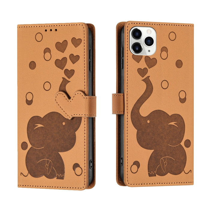 Funda de cuero para teléfono con estampado de elefante de dibujos animados, For iPhone 13, For iPhone 13 mini / 12 mini, For iPhone 12 / 12 Pro, For iPhone 12 Pro Max, For iPhone 11 Pro Max, For iPhone 11, For iPhone 11 Pro, For iPhone X / XS          ...