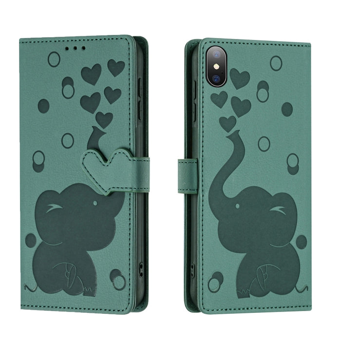 Funda de cuero para teléfono con estampado de elefante de dibujos animados, For iPhone 13, For iPhone 13 mini / 12 mini, For iPhone 12 / 12 Pro, For iPhone 12 Pro Max, For iPhone 11 Pro Max, For iPhone 11, For iPhone 11 Pro, For iPhone X / XS          ...