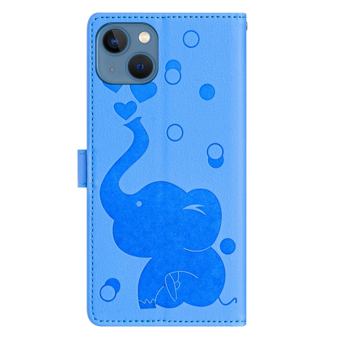 Funda de cuero para teléfono con estampado de elefante de dibujos animados, For iPhone 13, For iPhone 13 mini / 12 mini, For iPhone 12 / 12 Pro, For iPhone 12 Pro Max, For iPhone 11 Pro Max, For iPhone 11, For iPhone 11 Pro, For iPhone X / XS          ...