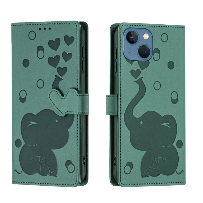 Funda de cuero para teléfono con estampado de elefante de dibujos animados, For iPhone 13, For iPhone 13 mini / 12 mini, For iPhone 12 / 12 Pro, For iPhone 12 Pro Max, For iPhone 11 Pro Max, For iPhone 11, For iPhone 11 Pro, For iPhone X / XS          ...