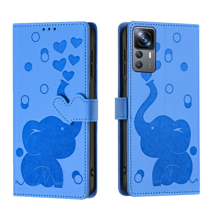 Funda de cuero para teléfono con estampado de elefante de dibujos animados, For Xiaomi Poco C75, For Xiaomi 14T Pro, For Xiaomi 14T, For Xiaomi 13T / 13T Pro, For Xiaomi 12T / 12T Pro, For Xiaomi 11T / 11T Pro, For Xiaomi Mi 11 Lite