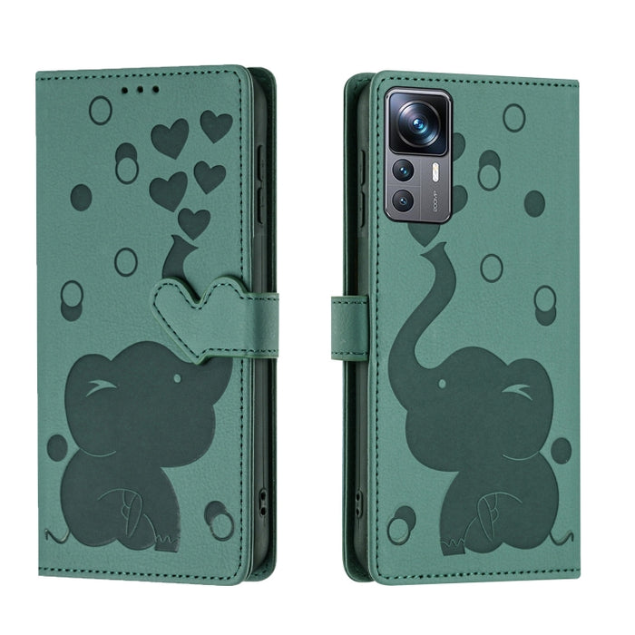 Funda de cuero para teléfono con estampado de elefante de dibujos animados, For Xiaomi Poco C75, For Xiaomi 14T Pro, For Xiaomi 14T, For Xiaomi 13T / 13T Pro, For Xiaomi 12T / 12T Pro, For Xiaomi 11T / 11T Pro, For Xiaomi Mi 11 Lite