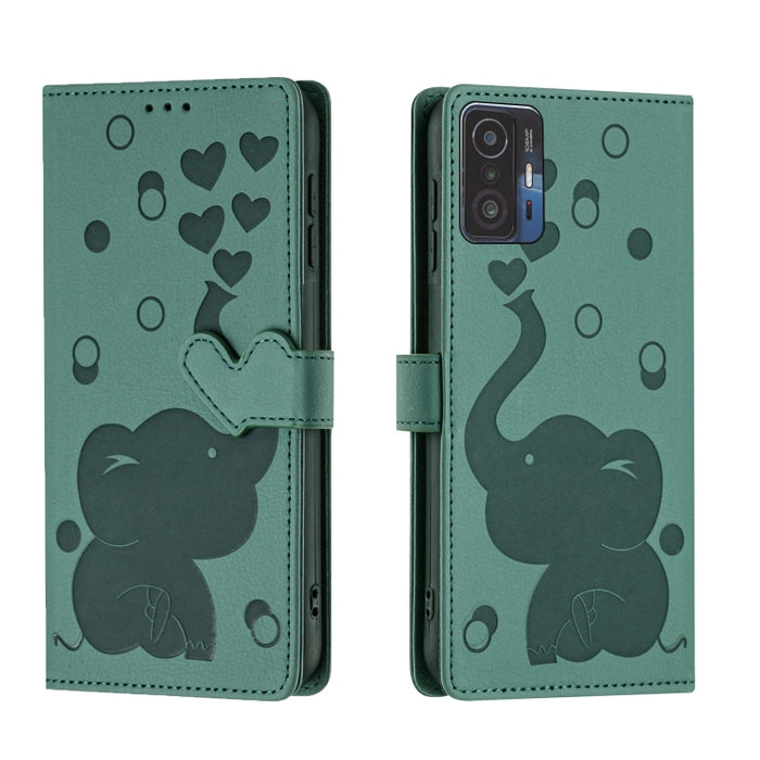Funda de cuero para teléfono con estampado de elefante de dibujos animados, For Xiaomi Poco C75, For Xiaomi 14T Pro, For Xiaomi 14T, For Xiaomi 13T / 13T Pro, For Xiaomi 12T / 12T Pro, For Xiaomi 11T / 11T Pro, For Xiaomi Mi 11 Lite