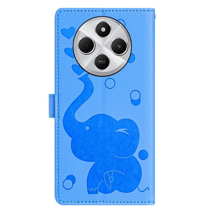 Funda de cuero para teléfono con estampado de elefante de dibujos animados, For Xiaomi Poco C75, For Xiaomi 14T Pro, For Xiaomi 14T, For Xiaomi 13T / 13T Pro, For Xiaomi 12T / 12T Pro, For Xiaomi 11T / 11T Pro, For Xiaomi Mi 11 Lite