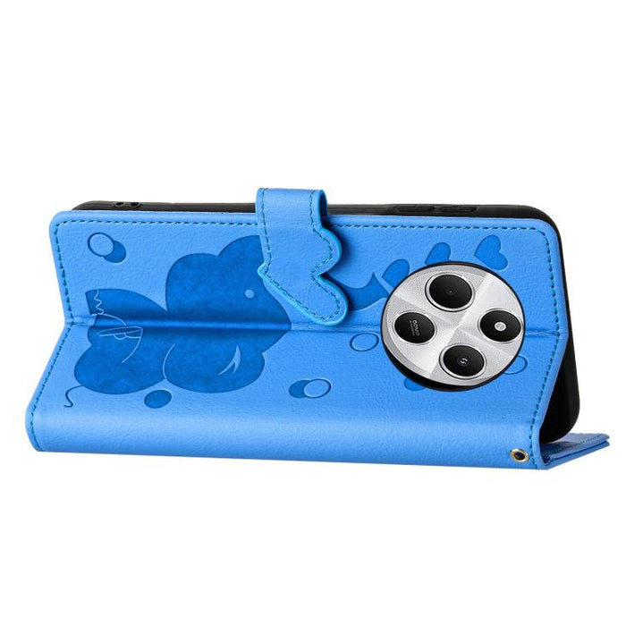 Funda de cuero para teléfono con estampado de elefante de dibujos animados, For Xiaomi Poco C75, For Xiaomi 14T Pro, For Xiaomi 14T, For Xiaomi 13T / 13T Pro, For Xiaomi 12T / 12T Pro, For Xiaomi 11T / 11T Pro, For Xiaomi Mi 11 Lite