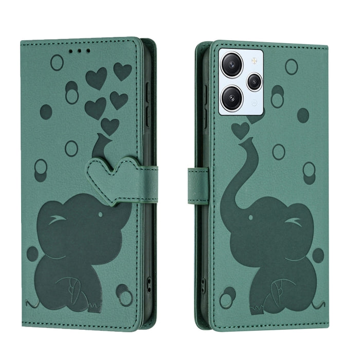 Funda de cuero para teléfono con estampado de elefante de dibujos animados, For Redmi A4 5G, For Redmi Note 14 5G, For Redmi Note 14 Pro 5G, For Redmi 14C 4G, For Redmi 13 4G / 5G, For Redmi Note 13 Pro 4G, For Redmi Note 13 4G, For Redmi Note 13 Pro 5...