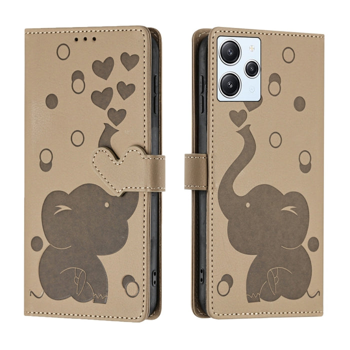 Funda de cuero para teléfono con estampado de elefante de dibujos animados, For Redmi A4 5G, For Redmi Note 14 5G, For Redmi Note 14 Pro 5G, For Redmi 14C 4G, For Redmi 13 4G / 5G, For Redmi Note 13 Pro 4G, For Redmi Note 13 4G, For Redmi Note 13 Pro 5...