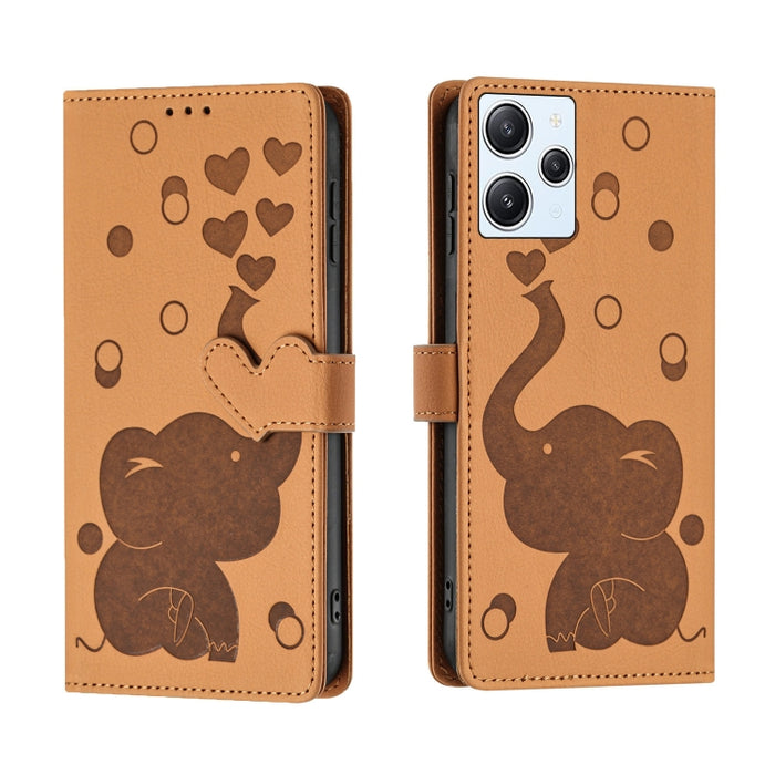 Funda de cuero para teléfono con estampado de elefante de dibujos animados, For Redmi A4 5G, For Redmi Note 14 5G, For Redmi Note 14 Pro 5G, For Redmi 14C 4G, For Redmi 13 4G / 5G, For Redmi Note 13 Pro 4G, For Redmi Note 13 4G, For Redmi Note 13 Pro 5...