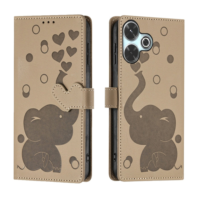 Funda de cuero para teléfono con estampado de elefante de dibujos animados, For Redmi A4 5G, For Redmi Note 14 5G, For Redmi Note 14 Pro 5G, For Redmi 14C 4G, For Redmi 13 4G / 5G, For Redmi Note 13 Pro 4G, For Redmi Note 13 4G, For Redmi Note 13 Pro 5...