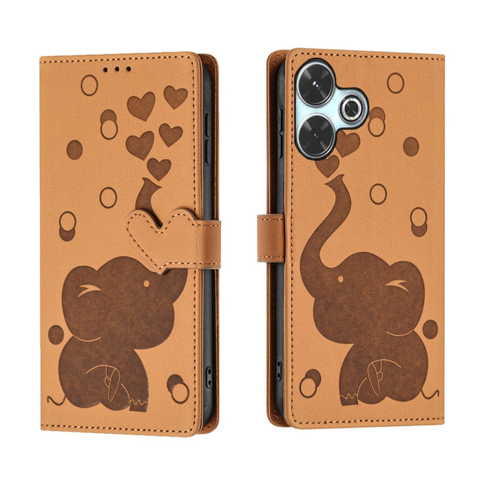 Funda de cuero para teléfono con estampado de elefante de dibujos animados, For Redmi A4 5G, For Redmi Note 14 5G, For Redmi Note 14 Pro 5G, For Redmi 14C 4G, For Redmi 13 4G / 5G, For Redmi Note 13 Pro 4G, For Redmi Note 13 4G, For Redmi Note 13 Pro 5...