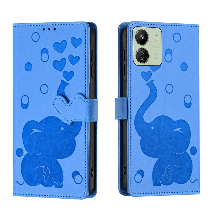 Funda de cuero para teléfono con estampado de elefante de dibujos animados, For Redmi A4 5G, For Redmi Note 14 5G, For Redmi Note 14 Pro 5G, For Redmi 14C 4G, For Redmi 13 4G / 5G, For Redmi Note 13 Pro 4G, For Redmi Note 13 4G, For Redmi Note 13 Pro 5...