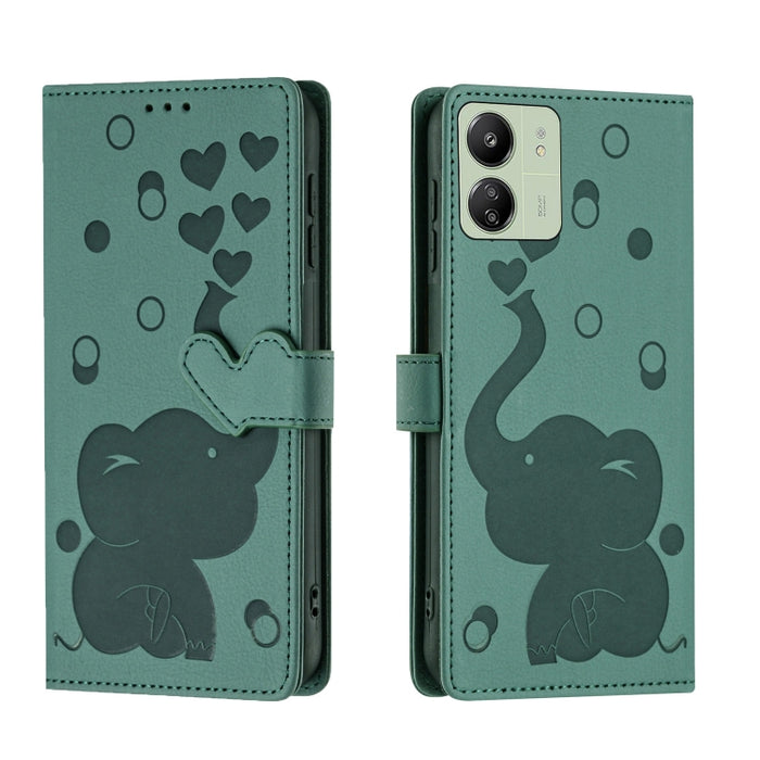 Funda de cuero para teléfono con estampado de elefante de dibujos animados, For Redmi A4 5G, For Redmi Note 14 5G, For Redmi Note 14 Pro 5G, For Redmi 14C 4G, For Redmi 13 4G / 5G, For Redmi Note 13 Pro 4G, For Redmi Note 13 4G, For Redmi Note 13 Pro 5...
