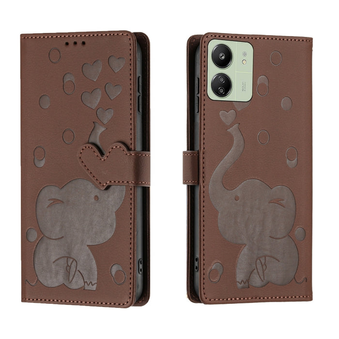Funda de cuero para teléfono con estampado de elefante de dibujos animados, For Redmi A4 5G, For Redmi Note 14 5G, For Redmi Note 14 Pro 5G, For Redmi 14C 4G, For Redmi 13 4G / 5G, For Redmi Note 13 Pro 4G, For Redmi Note 13 4G, For Redmi Note 13 Pro 5...