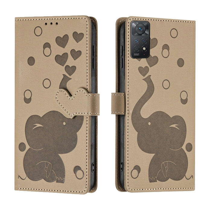 Funda de cuero para teléfono con estampado de elefante de dibujos animados, For Redmi A4 5G, For Redmi Note 14 5G, For Redmi Note 14 Pro 5G, For Redmi 14C 4G, For Redmi 13 4G / 5G, For Redmi Note 13 Pro 4G, For Redmi Note 13 4G, For Redmi Note 13 Pro 5...
