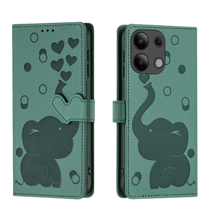 Funda de cuero para teléfono con estampado de elefante de dibujos animados, For Redmi A4 5G, For Redmi Note 14 5G, For Redmi Note 14 Pro 5G, For Redmi 14C 4G, For Redmi 13 4G / 5G, For Redmi Note 13 Pro 4G, For Redmi Note 13 4G, For Redmi Note 13 Pro 5...