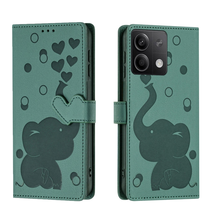 Funda de cuero para teléfono con estampado de elefante de dibujos animados, For Redmi A4 5G, For Redmi Note 14 5G, For Redmi Note 14 Pro 5G, For Redmi 14C 4G, For Redmi 13 4G / 5G, For Redmi Note 13 Pro 4G, For Redmi Note 13 4G, For Redmi Note 13 Pro 5...