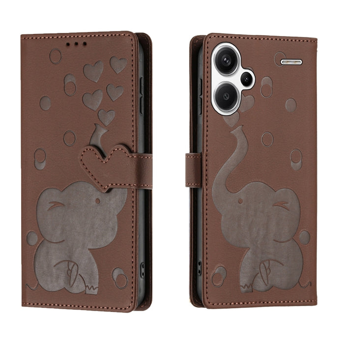 Funda de cuero para teléfono con estampado de elefante de dibujos animados, For Redmi A4 5G, For Redmi Note 14 5G, For Redmi Note 14 Pro 5G, For Redmi 14C 4G, For Redmi 13 4G / 5G, For Redmi Note 13 Pro 4G, For Redmi Note 13 4G, For Redmi Note 13 Pro 5...