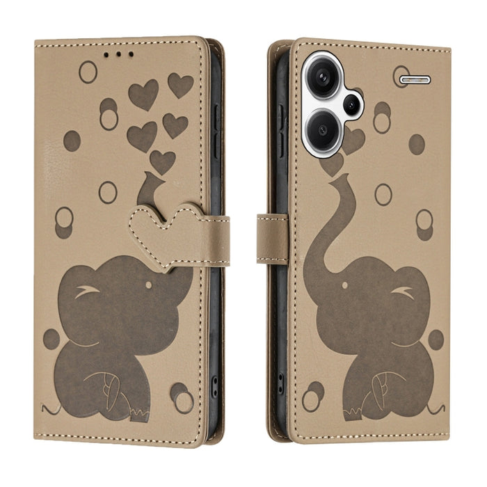 Funda de cuero para teléfono con estampado de elefante de dibujos animados, For Redmi A4 5G, For Redmi Note 14 5G, For Redmi Note 14 Pro 5G, For Redmi 14C 4G, For Redmi 13 4G / 5G, For Redmi Note 13 Pro 4G, For Redmi Note 13 4G, For Redmi Note 13 Pro 5...