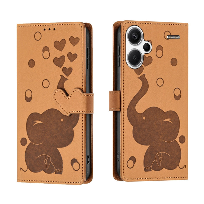 Funda de cuero para teléfono con estampado de elefante de dibujos animados, For Redmi A4 5G, For Redmi Note 14 5G, For Redmi Note 14 Pro 5G, For Redmi 14C 4G, For Redmi 13 4G / 5G, For Redmi Note 13 Pro 4G, For Redmi Note 13 4G, For Redmi Note 13 Pro 5...