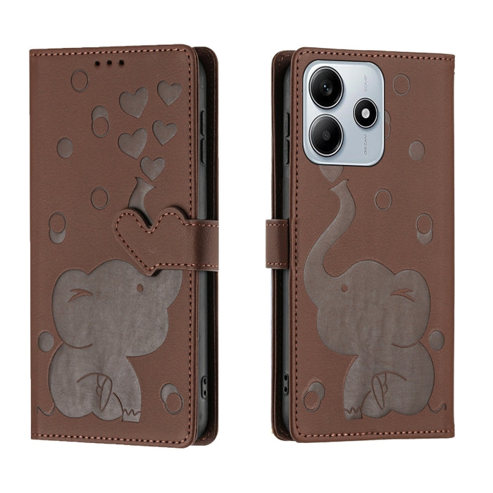 Funda de cuero para teléfono con estampado de elefante de dibujos animados, For Redmi A4 5G, For Redmi Note 14 5G, For Redmi Note 14 Pro 5G, For Redmi 14C 4G, For Redmi 13 4G / 5G, For Redmi Note 13 Pro 4G, For Redmi Note 13 4G, For Redmi Note 13 Pro 5...
