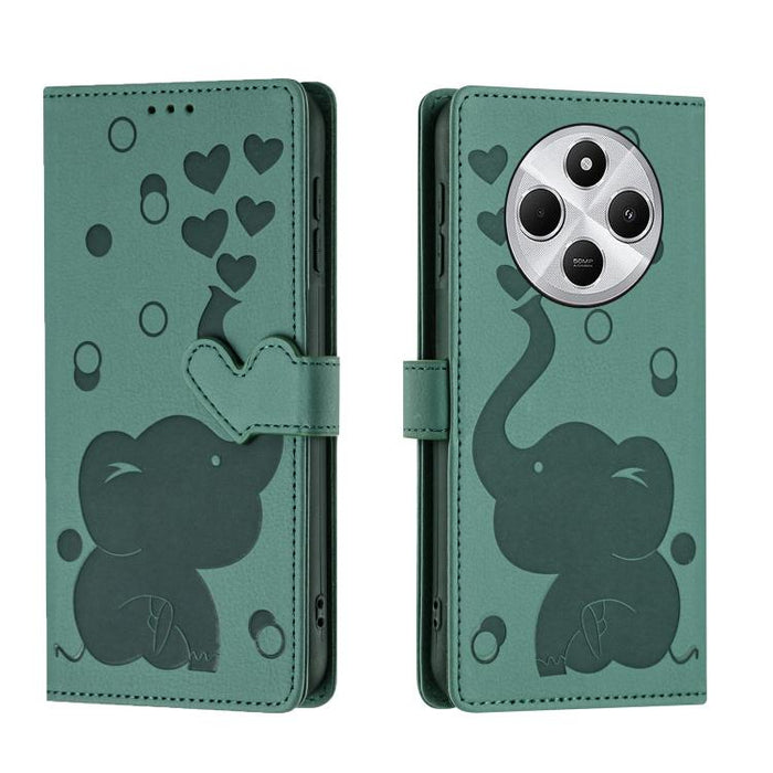 Funda de cuero para teléfono con estampado de elefante de dibujos animados, For Redmi A4 5G, For Redmi Note 14 5G, For Redmi Note 14 Pro 5G, For Redmi 14C 4G, For Redmi 13 4G / 5G, For Redmi Note 13 Pro 4G, For Redmi Note 13 4G, For Redmi Note 13 Pro 5...