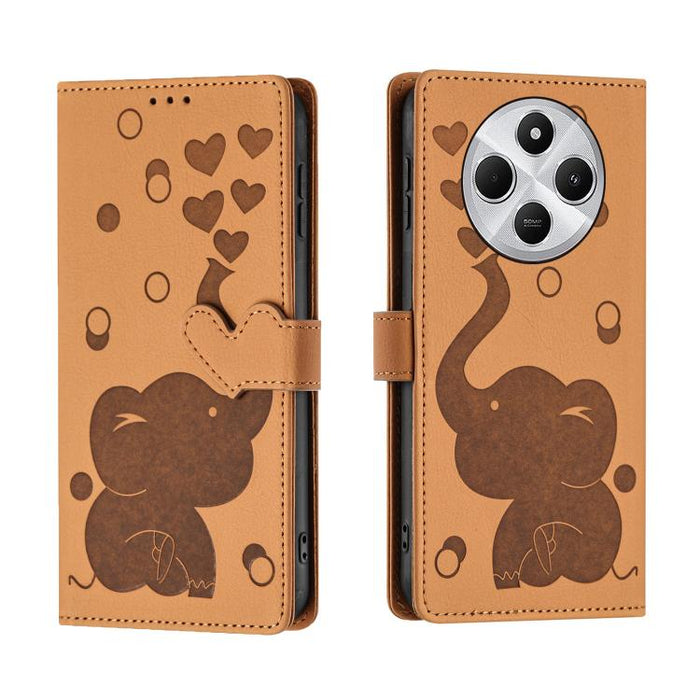 Funda de cuero para teléfono con estampado de elefante de dibujos animados, For Redmi A4 5G, For Redmi Note 14 5G, For Redmi Note 14 Pro 5G, For Redmi 14C 4G, For Redmi 13 4G / 5G, For Redmi Note 13 Pro 4G, For Redmi Note 13 4G, For Redmi Note 13 Pro 5...