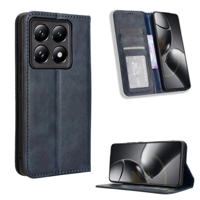 Funda de cuero para teléfono con textura retro y hebilla magnética, For Xiaomi 17T 5G, For Xiaomi 17 Ultra, For Xiaomi 17 Pro Max, For Xiaomi 17 Pro, For Xiaomi 17, For Xiaomi Poco M7 4G 171mm, For Xiaomi 15T Pro 5G, For Xiaomi Civi 5 Pro 5G           ...