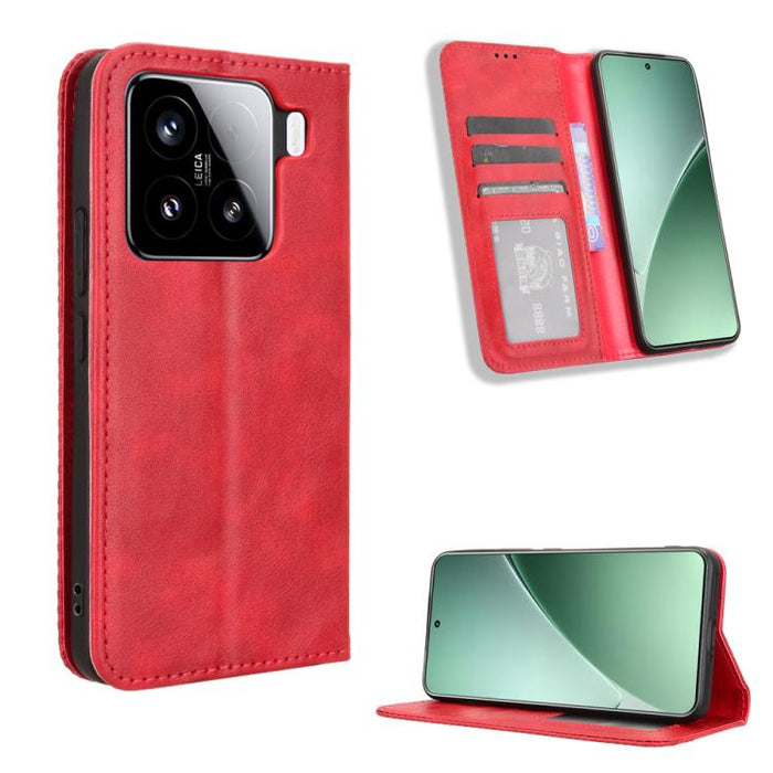 Funda de cuero para teléfono con textura retro y hebilla magnética, For Xiaomi 17T 5G, For Xiaomi 17 Ultra, For Xiaomi 17 Pro Max, For Xiaomi 17 Pro, For Xiaomi 17, For Xiaomi Poco M7 4G 171mm, For Xiaomi 15T Pro 5G, For Xiaomi Civi 5 Pro 5G           ...