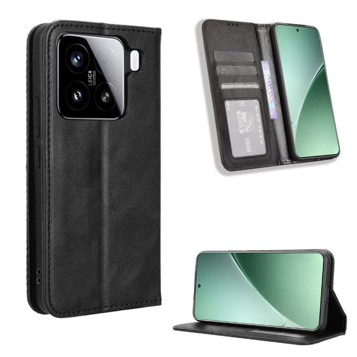 Funda de cuero para teléfono con textura retro y hebilla magnética, For Xiaomi 17T 5G, For Xiaomi 17 Ultra, For Xiaomi 17 Pro Max, For Xiaomi 17 Pro, For Xiaomi 17, For Xiaomi Poco M7 4G 171mm, For Xiaomi 15T Pro 5G, For Xiaomi Civi 5 Pro 5G           ...