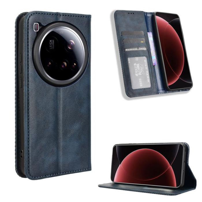 Funda de cuero para teléfono con textura retro y hebilla magnética, For Xiaomi 17T 5G, For Xiaomi 17 Ultra, For Xiaomi 17 Pro Max, For Xiaomi 17 Pro, For Xiaomi 17, For Xiaomi Poco M7 4G 171mm, For Xiaomi 15T Pro 5G, For Xiaomi Civi 5 Pro 5G           ...