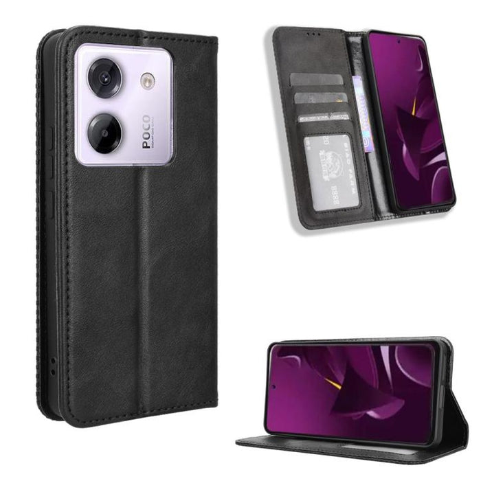 Funda de cuero para teléfono con textura retro y hebilla magnética, For Xiaomi 17T 5G, For Xiaomi 17 Ultra, For Xiaomi 17 Pro Max, For Xiaomi 17 Pro, For Xiaomi 17, For Xiaomi Poco M7 4G 171mm, For Xiaomi 15T Pro 5G, For Xiaomi Civi 5 Pro 5G           ...