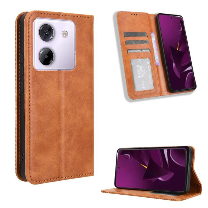 Funda de cuero para teléfono con textura retro y hebilla magnética, For Xiaomi 17T 5G, For Xiaomi 17 Ultra, For Xiaomi 17 Pro Max, For Xiaomi 17 Pro, For Xiaomi 17, For Xiaomi Poco M7 4G 171mm, For Xiaomi 15T Pro 5G, For Xiaomi Civi 5 Pro 5G           ...