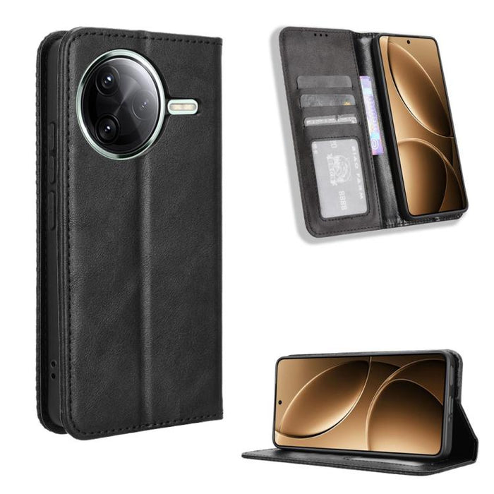 Funda de cuero para teléfono con textura retro y hebilla magnética, For Xiaomi 17T 5G, For Xiaomi 17 Ultra, For Xiaomi 17 Pro Max, For Xiaomi 17 Pro, For Xiaomi 17, For Xiaomi Poco M7 4G 171mm, For Xiaomi 15T Pro 5G, For Xiaomi Civi 5 Pro 5G           ...