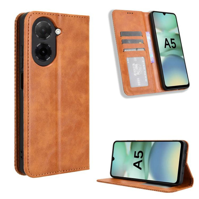 Funda de cuero para teléfono con textura retro y hebilla magnética, For Xiaomi 17T 5G, For Xiaomi 17 Ultra, For Xiaomi 17 Pro Max, For Xiaomi 17 Pro, For Xiaomi 17, For Xiaomi Poco M7 4G 171mm, For Xiaomi 15T Pro 5G, For Xiaomi Civi 5 Pro 5G           ...