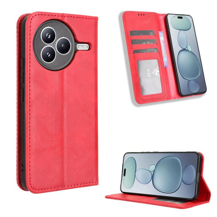 Funda de cuero para teléfono con textura retro y hebilla magnética, For Xiaomi 17T 5G, For Xiaomi 17 Ultra, For Xiaomi 17 Pro Max, For Xiaomi 17 Pro, For Xiaomi 17, For Xiaomi Poco M7 4G 171mm, For Xiaomi 15T Pro 5G, For Xiaomi Civi 5 Pro 5G           ...