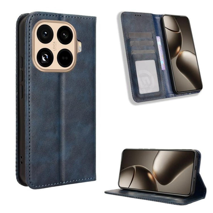 Funda de cuero para teléfono con textura retro y hebilla magnética, For Xiaomi 17T 5G, For Xiaomi 17 Ultra, For Xiaomi 17 Pro Max, For Xiaomi 17 Pro, For Xiaomi 17, For Xiaomi Poco M7 4G 171mm, For Xiaomi 15T Pro 5G, For Xiaomi Civi 5 Pro 5G           ...