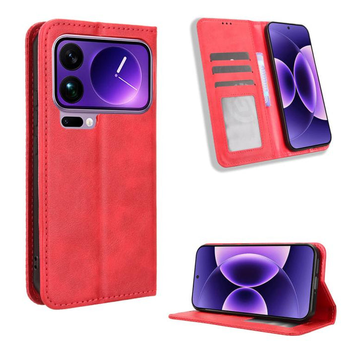 Funda de cuero para teléfono con textura retro y hebilla magnética, For Xiaomi 17T 5G, For Xiaomi 17 Ultra, For Xiaomi 17 Pro Max, For Xiaomi 17 Pro, For Xiaomi 17, For Xiaomi Poco M7 4G 171mm, For Xiaomi 15T Pro 5G, For Xiaomi Civi 5 Pro 5G           ...