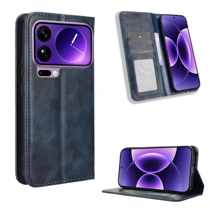 Funda de cuero para teléfono con textura retro y hebilla magnética, For Xiaomi 17T 5G, For Xiaomi 17 Ultra, For Xiaomi 17 Pro Max, For Xiaomi 17 Pro, For Xiaomi 17, For Xiaomi Poco M7 4G 171mm, For Xiaomi 15T Pro 5G, For Xiaomi Civi 5 Pro 5G           ...