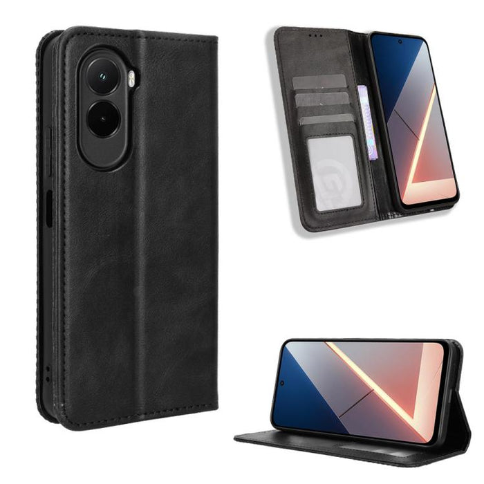 Funda de cuero para teléfono con textura retro y hebilla magnética, For Xiaomi 17T 5G, For Xiaomi 17 Ultra, For Xiaomi 17 Pro Max, For Xiaomi 17 Pro, For Xiaomi 17, For Xiaomi Poco M7 4G 171mm, For Xiaomi 15T Pro 5G, For Xiaomi Civi 5 Pro 5G           ...