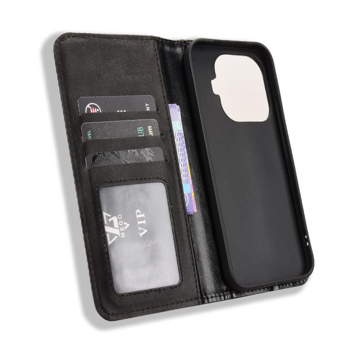 Funda de cuero para teléfono con textura retro y hebilla magnética, For Xiaomi 17T 5G, For Xiaomi 17 Ultra, For Xiaomi 17 Pro Max, For Xiaomi 17 Pro, For Xiaomi 17, For Xiaomi Poco M7 4G 171mm, For Xiaomi 15T Pro 5G, For Xiaomi Civi 5 Pro 5G           ...