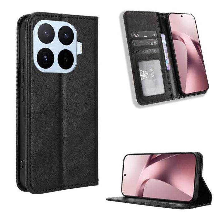 Funda de cuero para teléfono con textura retro y hebilla magnética, For Xiaomi 17T 5G, For Xiaomi 17 Ultra, For Xiaomi 17 Pro Max, For Xiaomi 17 Pro, For Xiaomi 17, For Xiaomi Poco M7 4G 171mm, For Xiaomi 15T Pro 5G, For Xiaomi Civi 5 Pro 5G           ...