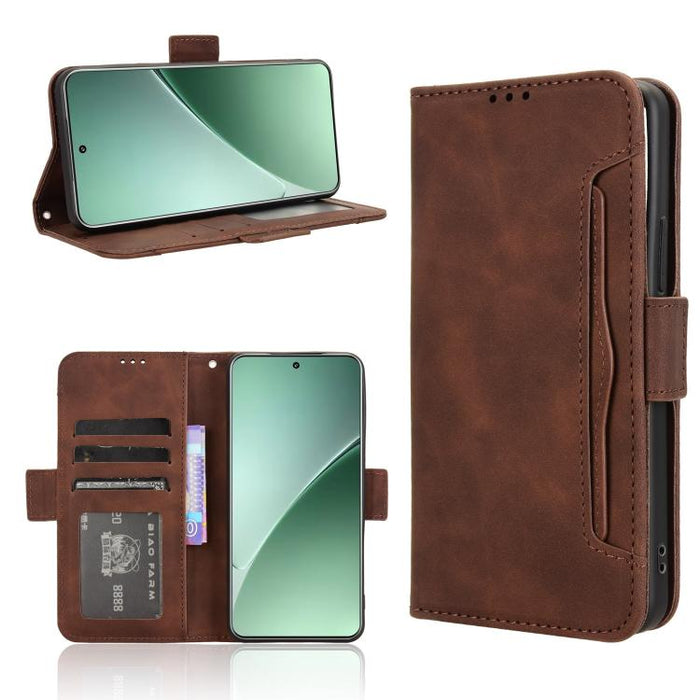 Funda de cuero para teléfono con ranuras para tarjetas y textura de piel de becerro, For Xiaomi 17T 5G, For Xiaomi 17 Ultra, For Xiaomi Poco M7 4G 171mm, For Xiaomi Civi 5 Pro 5G, For Xiaomi Poco C71 / Redmi A5 4G 171.7mm                               ...